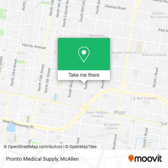 Mapa de Pronto Medical Supply