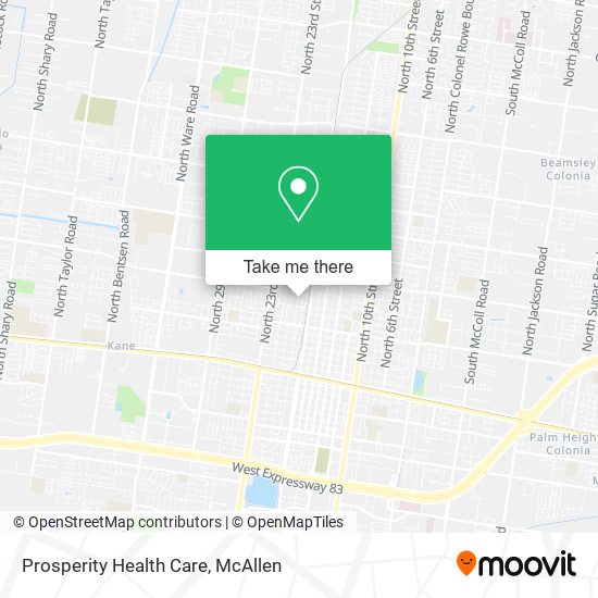 Prosperity Health Care map