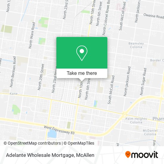 Adelante Wholesale Mortgage map