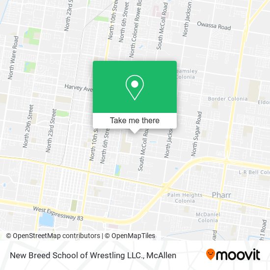 Mapa de New Breed School of Wrestling LLC.