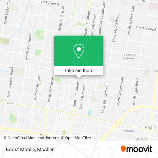 Mapa de Boost Mobile