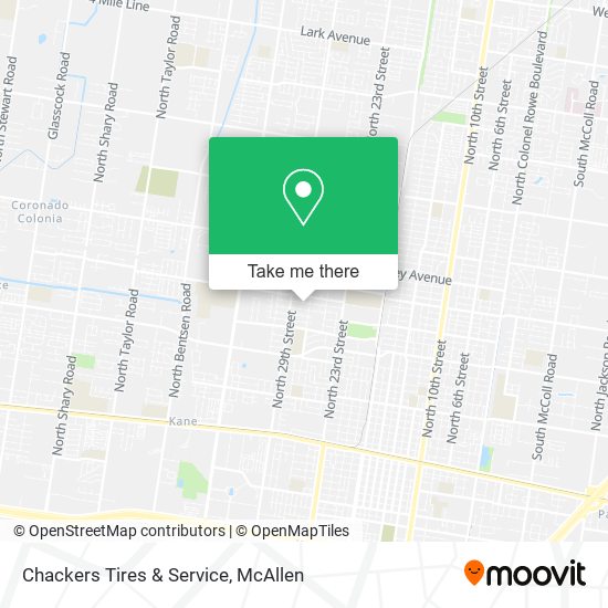 Chackers Tires & Service map
