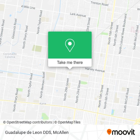 Guadalupe de Leon DDS map