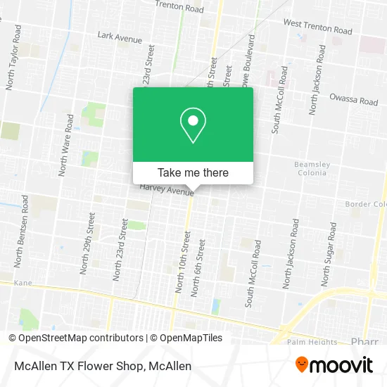 McAllen TX Flower Shop map
