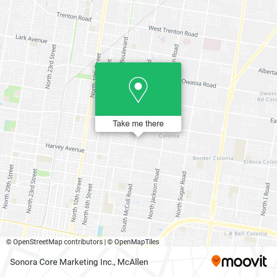 Mapa de Sonora Core Marketing Inc.
