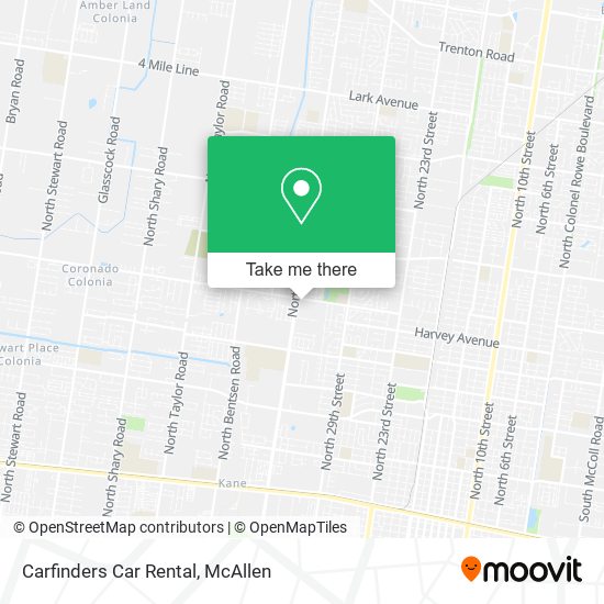 Carfinders Car Rental map