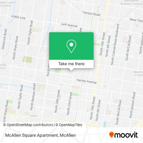 Mapa de McAllen Square Apartment