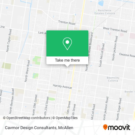 Cavmor Design Consultants map