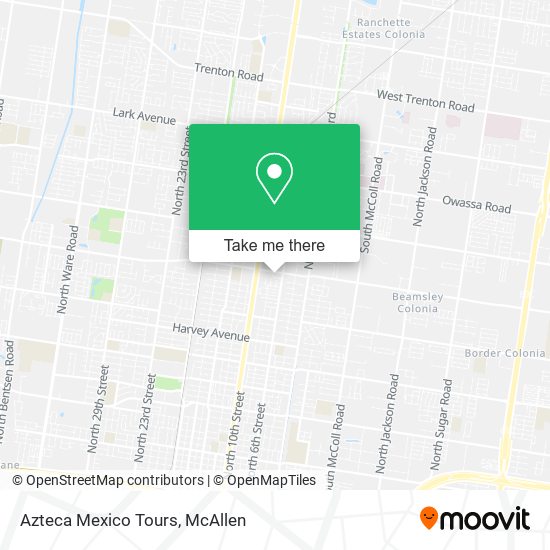 Azteca Mexico Tours map