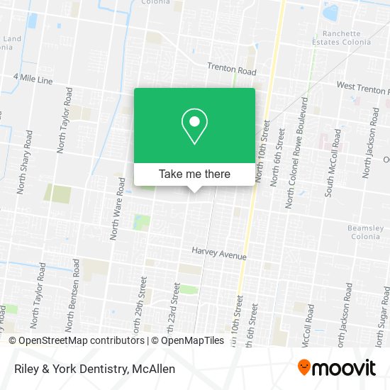 Mapa de Riley & York Dentistry