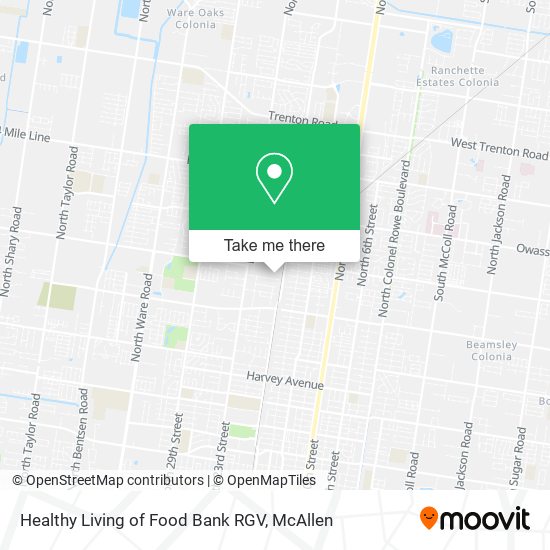 Healthy Living of Food Bank RGV map