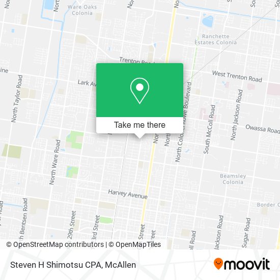 Mapa de Steven H Shimotsu CPA