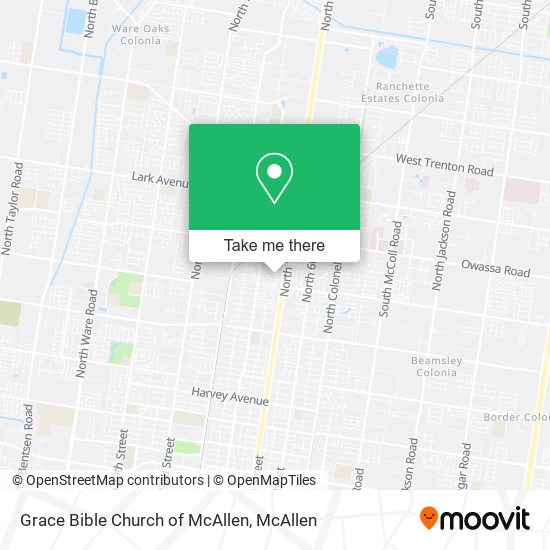 Grace Bible Church of McAllen map