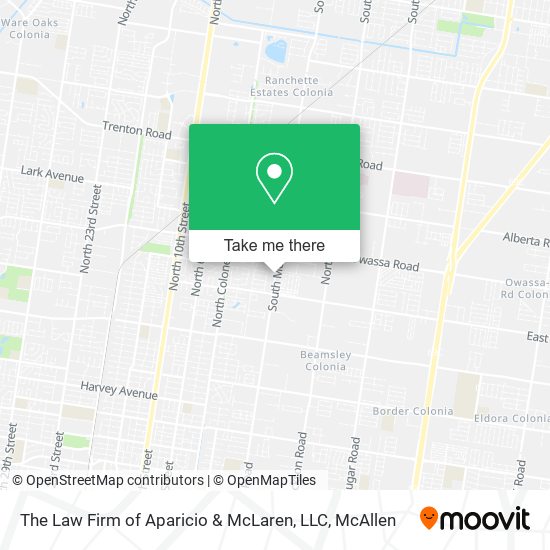 The Law Firm of Aparicio & McLaren, LLC map