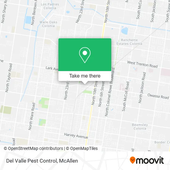 Del Valle Pest Control map
