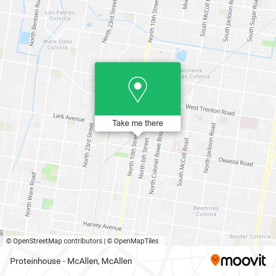 Proteinhouse - McAllen map
