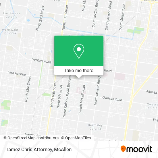 Tamez Chris Attorney map