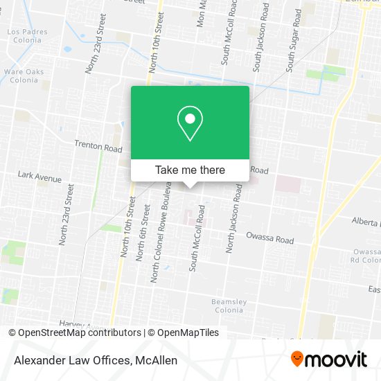 Alexander Law Offices map