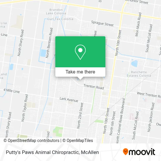 Putty's Paws Animal Chiropractic map