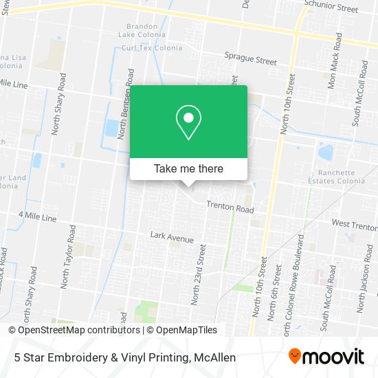 Mapa de 5 Star Embroidery & Vinyl Printing