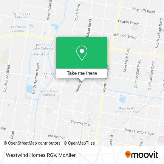 Westwind Homes RGV map