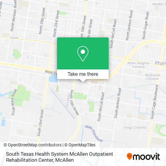 South Texas Health System McAllen Outpatient Rehabilitation Center map