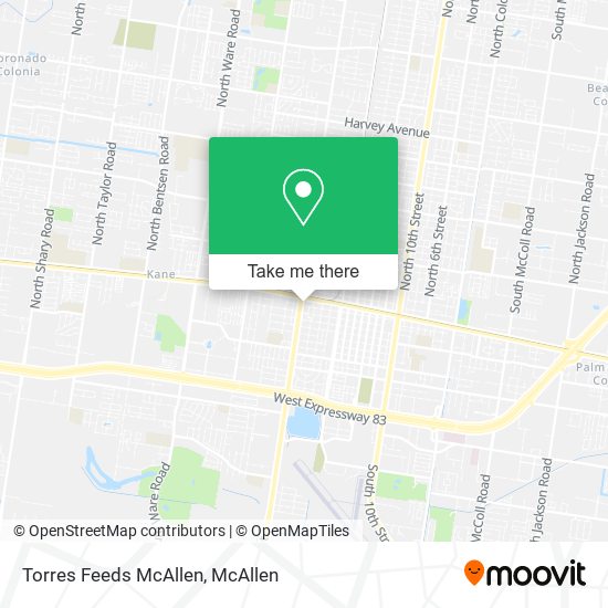 Mapa de Torres Feeds McAllen
