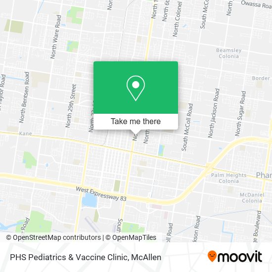 Mapa de PHS Pediatrics & Vaccine Clinic