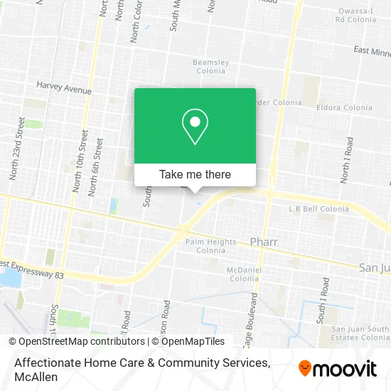 Affectionate Home Care & Community Services map