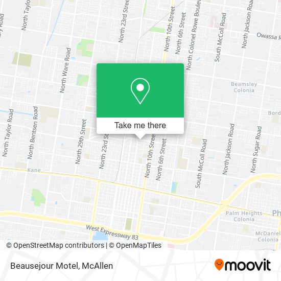 Beausejour Motel map