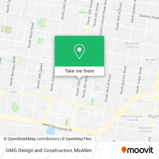 GMG Design and Construction map