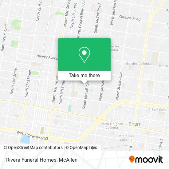 Rivera Funeral Homes map