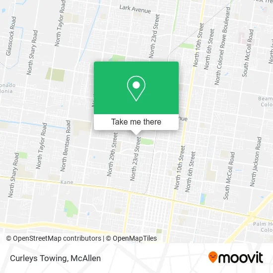 Curleys Towing map