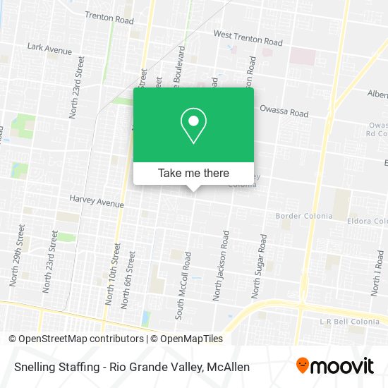 Mapa de Snelling Staffing - Rio Grande Valley