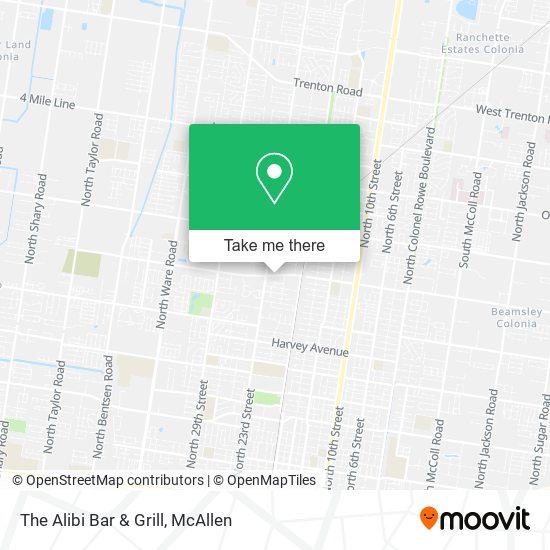 The Alibi Bar & Grill map