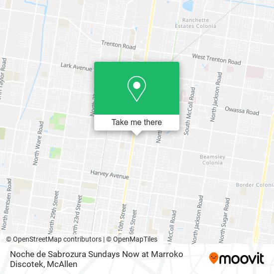Noche de Sabrozura Sundays Now at Marroko Discotek map
