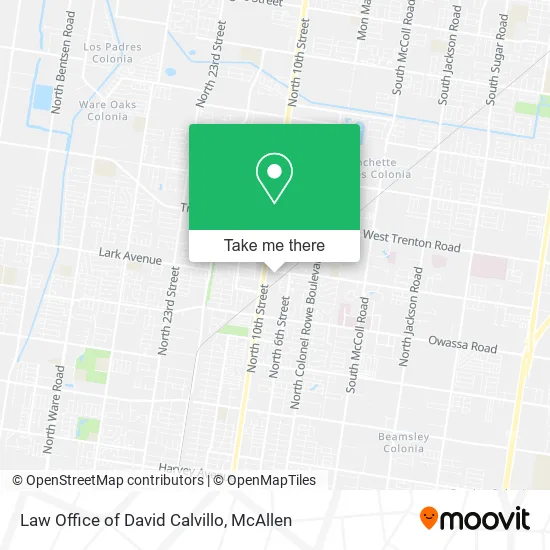 Mapa de Law Office of David Calvillo