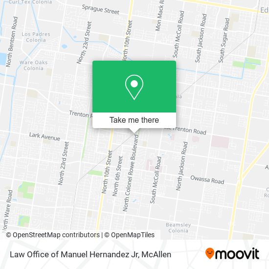 Mapa de Law Office of Manuel Hernandez Jr