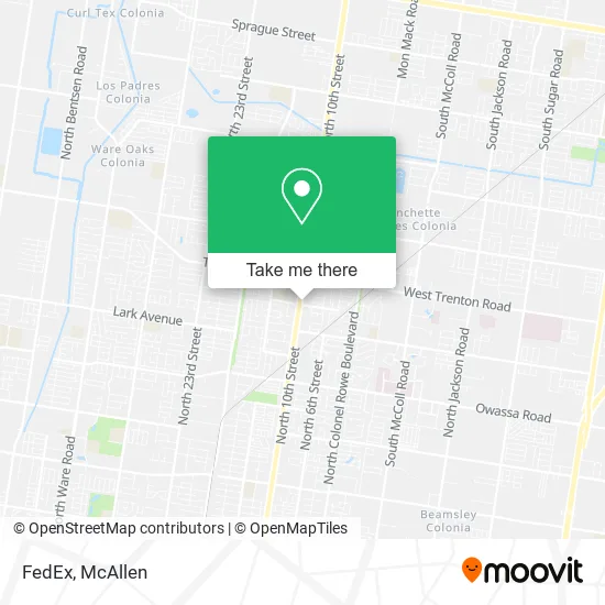 Mapa de FedEx