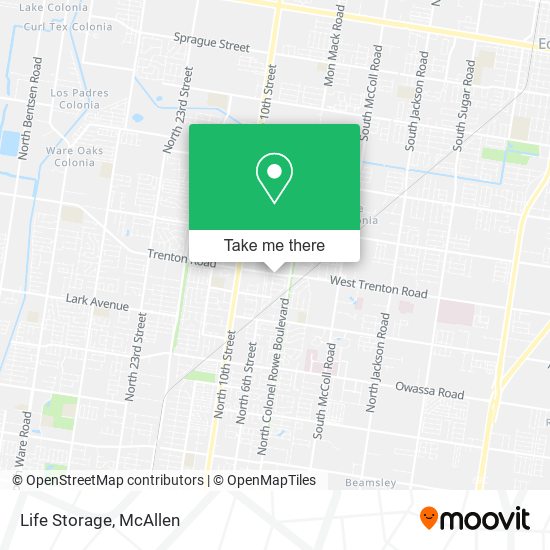 Mapa de Life Storage