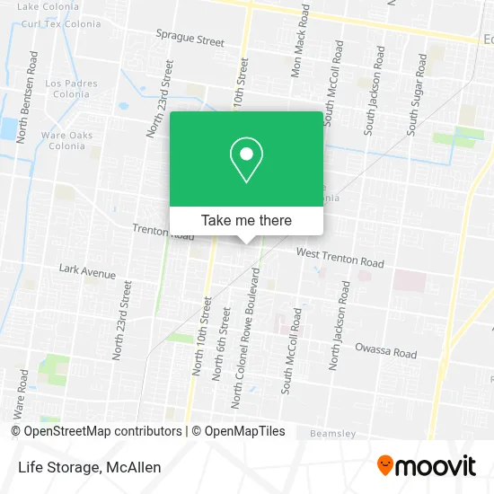 Life Storage map