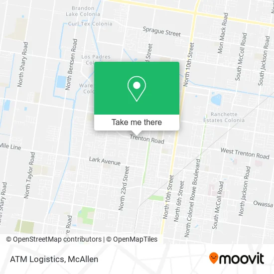 Mapa de ATM Logistics