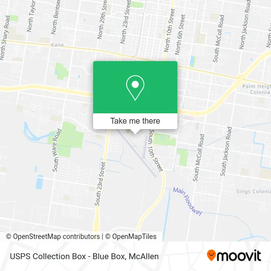 USPS Collection Box - Blue Box map