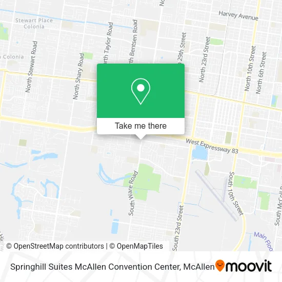 Mapa de Springhill Suites McAllen Convention Center