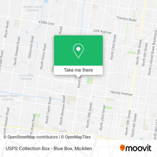 USPS Collection Box - Blue Box map