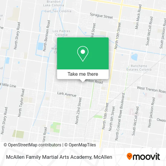 Mapa de McAllen Family Martial Arts Academy