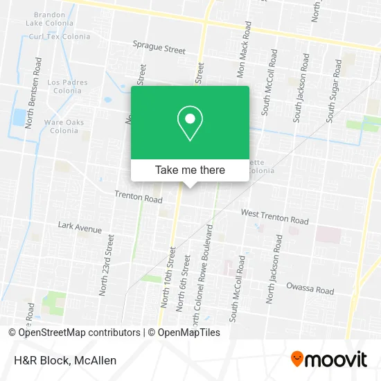 Mapa de H&R Block