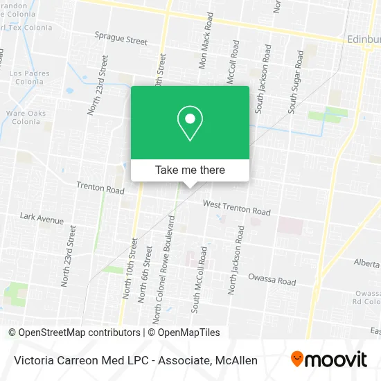 Victoria Carreon Med LPC - Associate map
