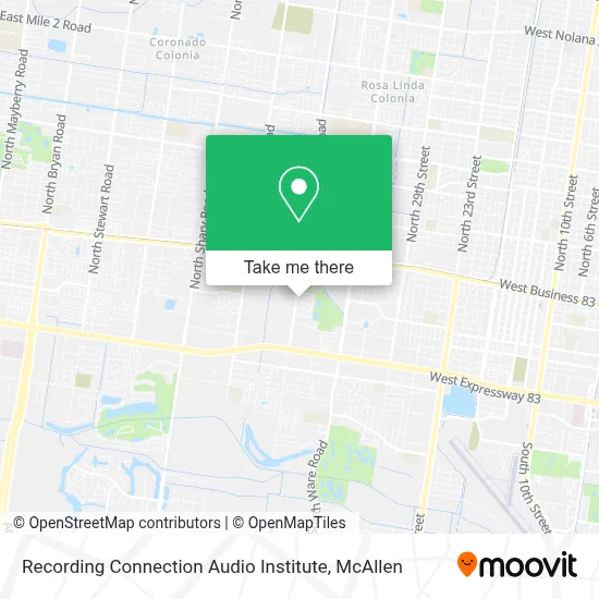 Recording Connection Audio Institute map