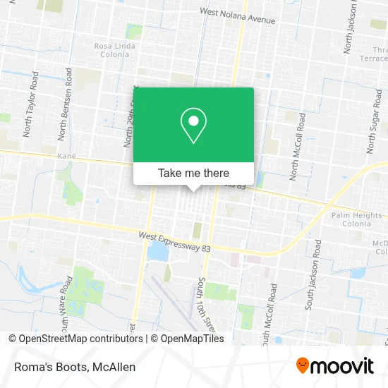 Roma's Boots map